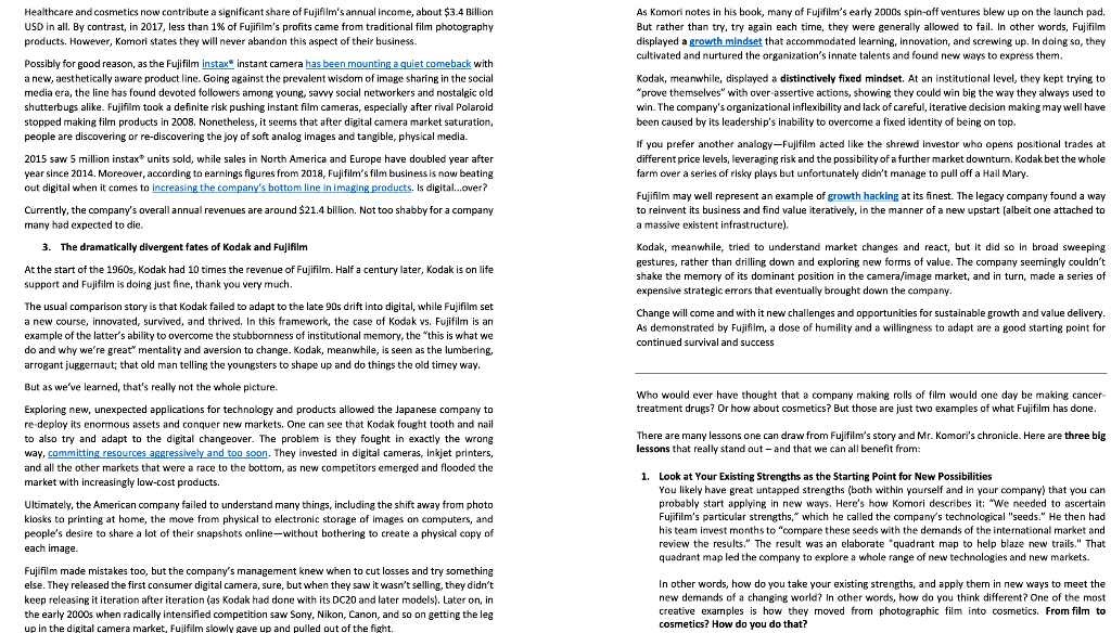 (Read from left to right) From the case above,