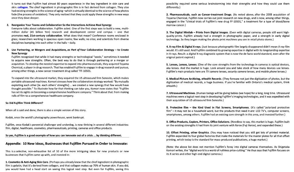 (Read from left to right) From the case above,