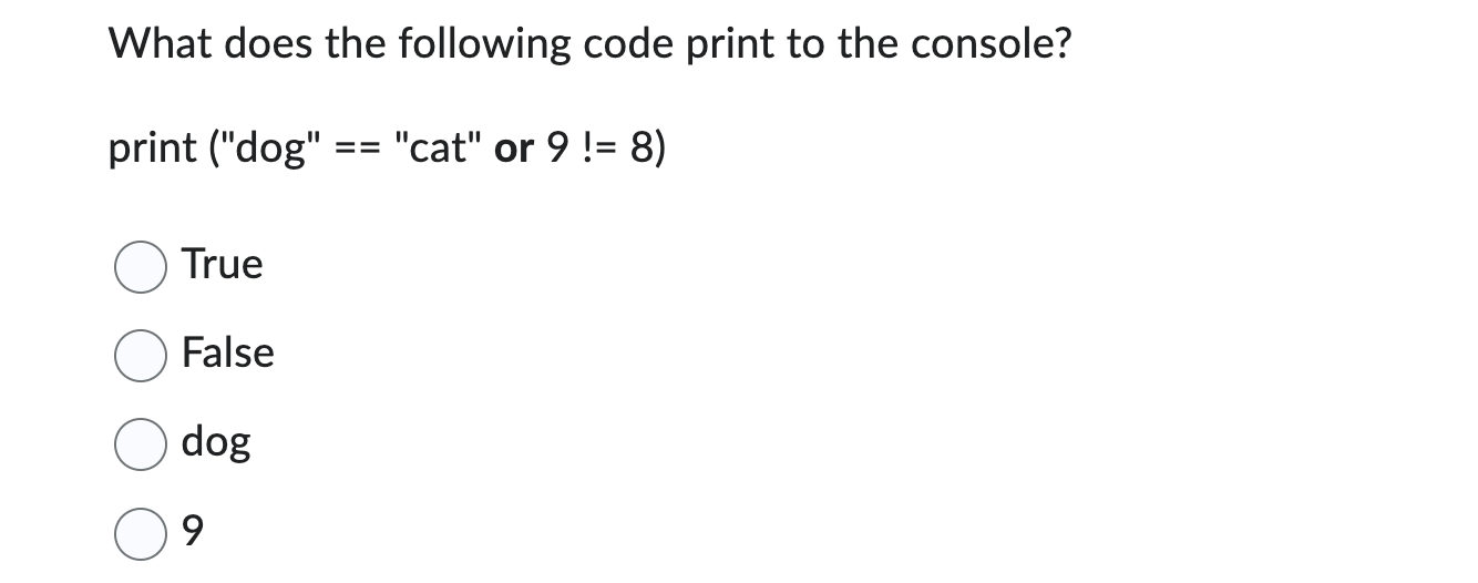 What does the following code print to the