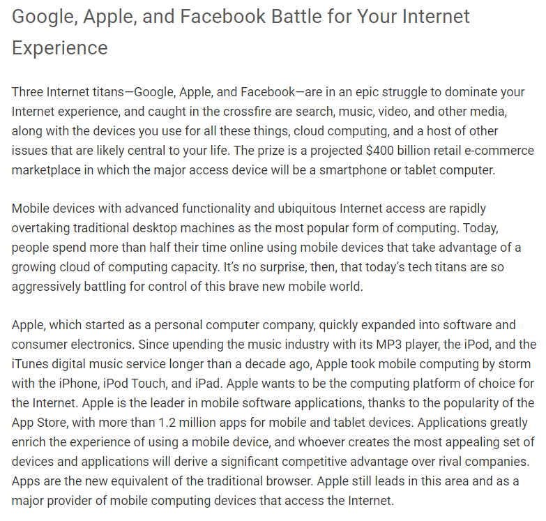 Google, Apple, and Facebook Battle for Your