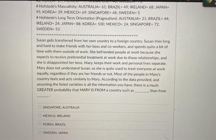 Use the following data to answer the next