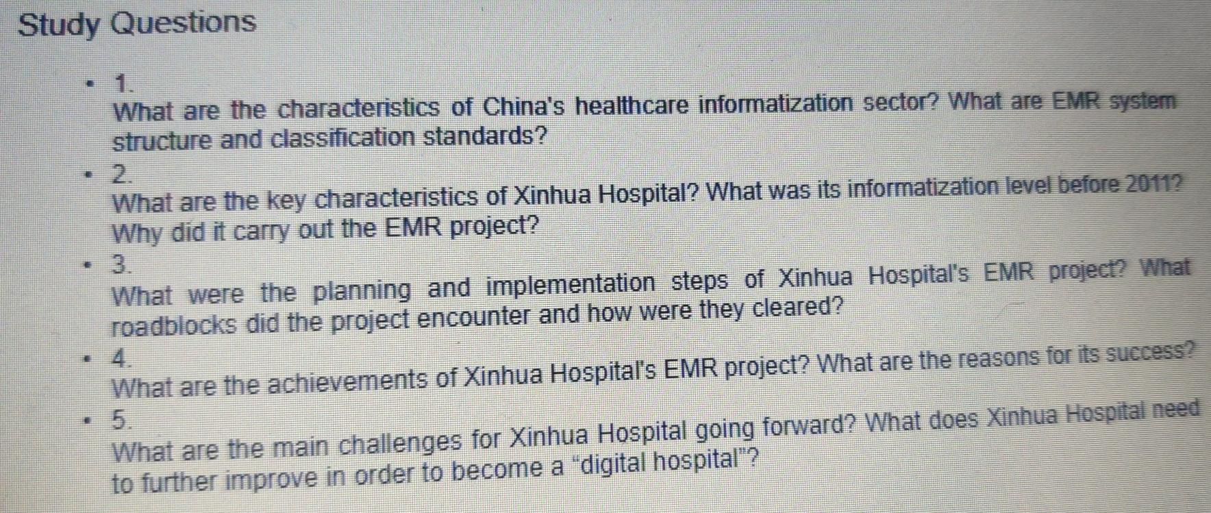 The case study for these questions have been