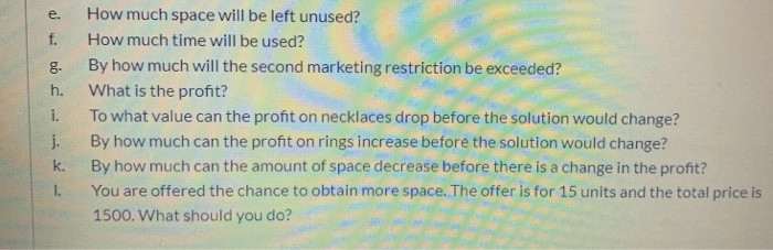 The LP problem whose output follows determines