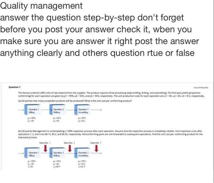 Quality management answer the question