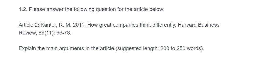 1.2. Please answer the following question for the