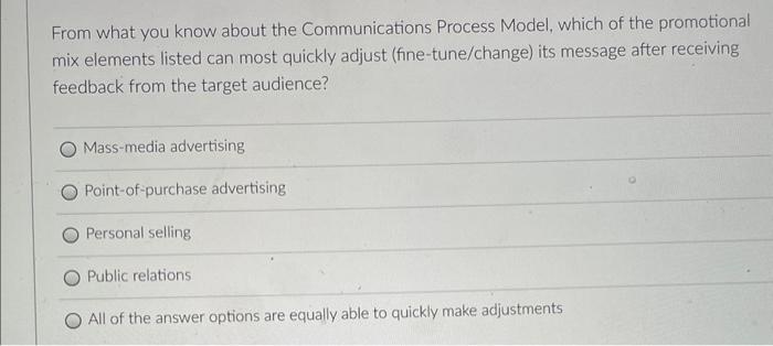 From what you know about the Communications