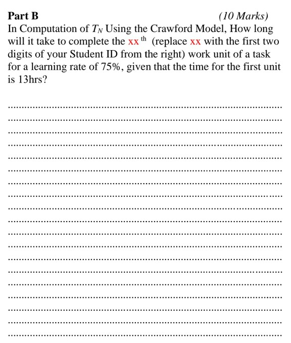Note : xx= 42 Part B (10 Marks) In Computation of