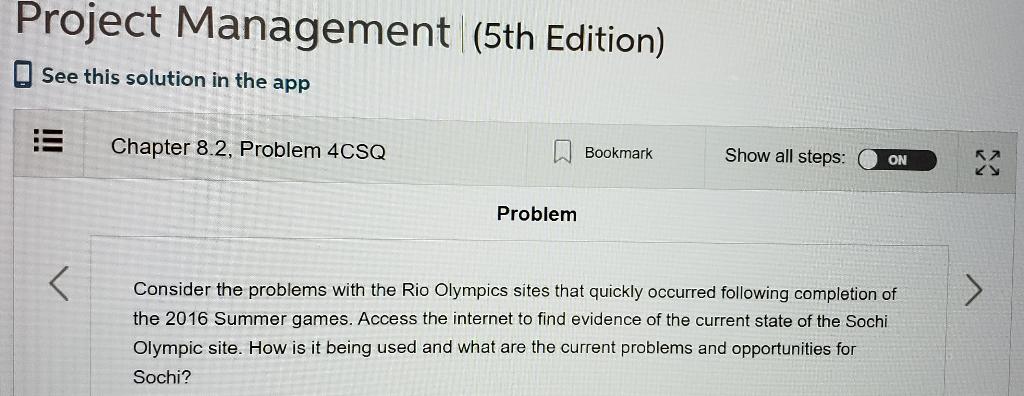 Project Management (5th Edition) See this