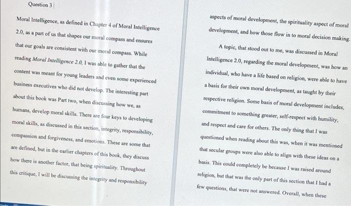 ts e Instructions ion Read the following writing