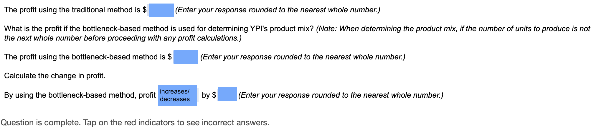 Please help me solve this. The profit using the