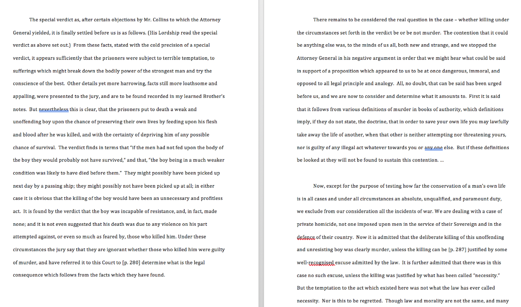 analyze the case the Queen v. Dudley and