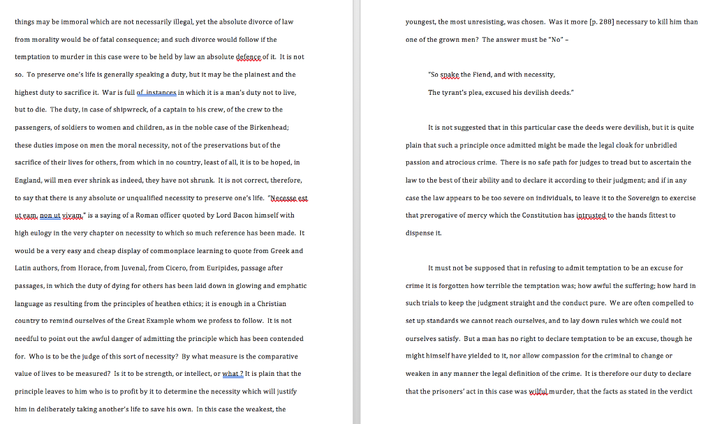 analyze the case the Queen v. Dudley and