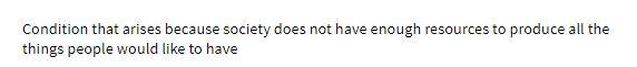 Condition that arises because society does not