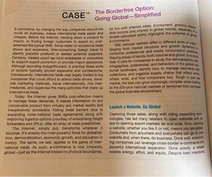 CASE 128 The Borderfree Option: Going Global -