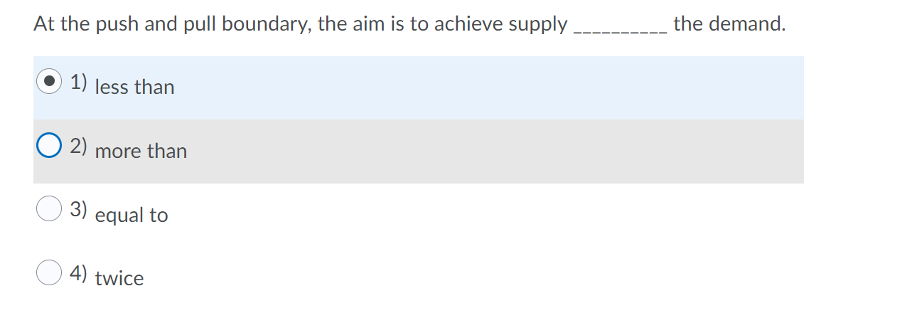 At the push and pull boundary, the aim is to