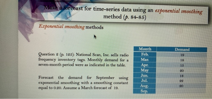 Maka a forecast for time-series data using an