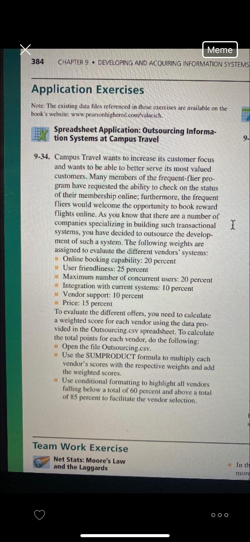 Meme 384 CHAPTER 9 DEVELOPING AND ACQUIRING