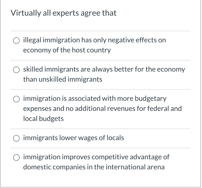 Virtually all experts agree that illegal