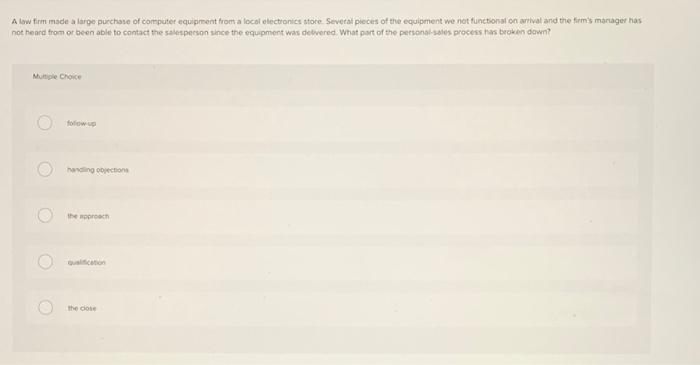 A low firm made a large purchase of computer