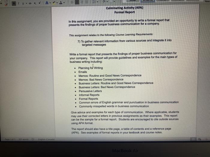 this question is of business writing strategies