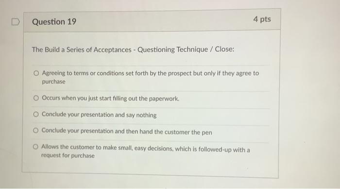 Question 20 4 pts The exact size of an