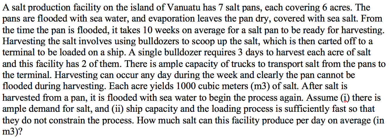 A salt production facility on the island of