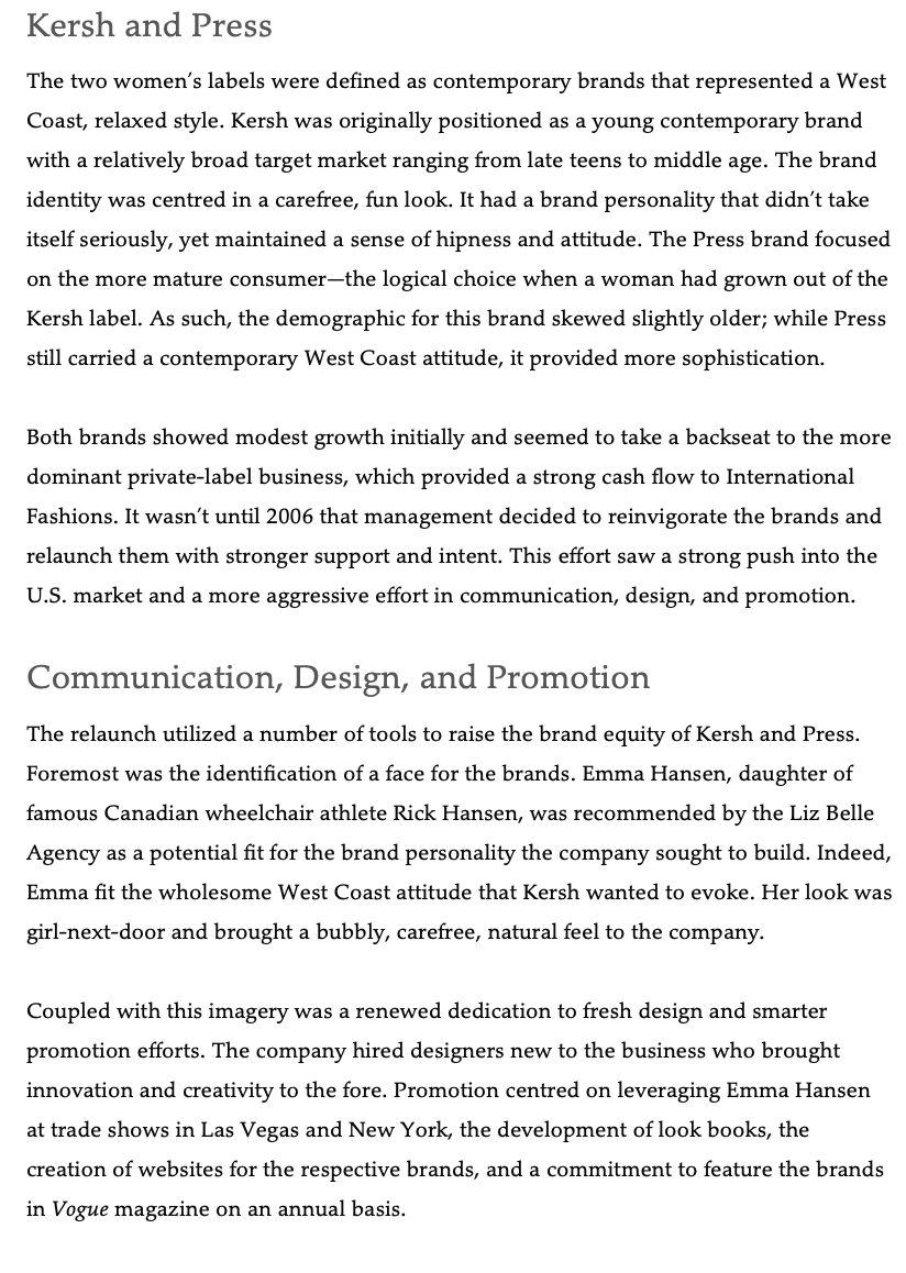 As International Fashions looks to build brands