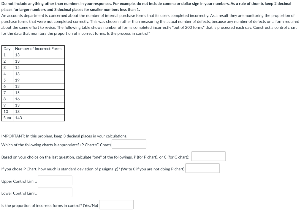 Do not include anything other than numbers in