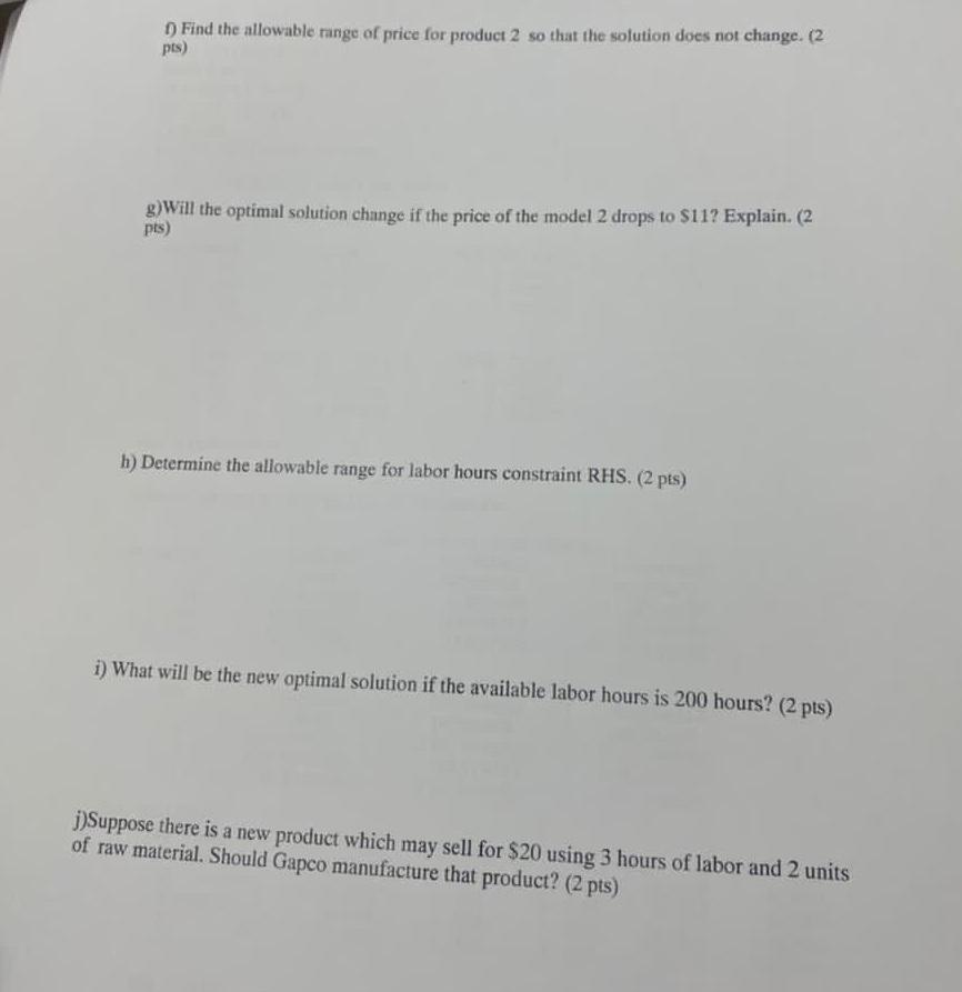 Please solve all parts manually not using excel