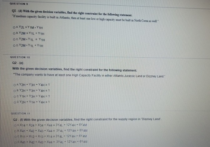 Q2. Integer Programming Kim's Kitchen makes