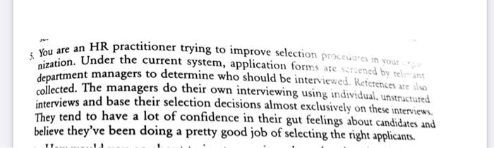 en HR practitioner trying to improve stion. Under