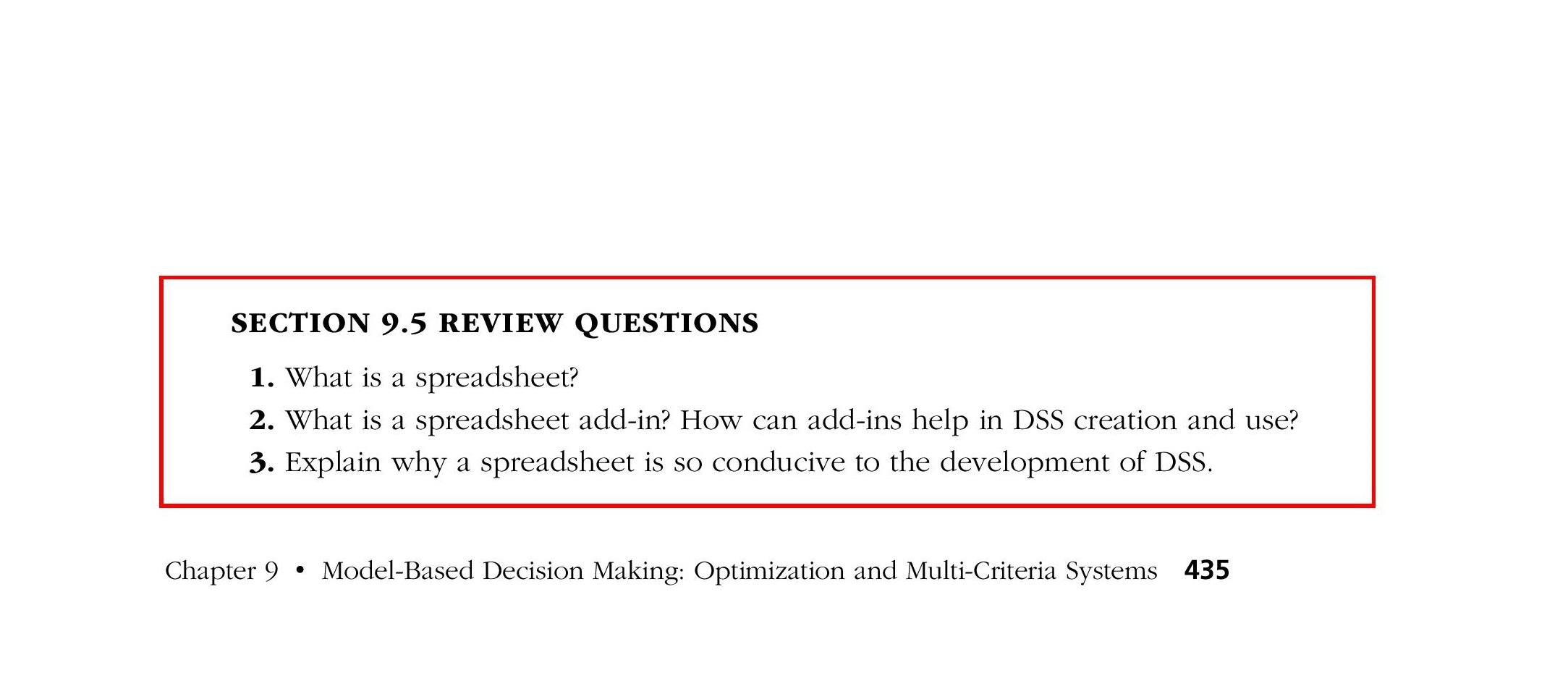 SECTION 9.5 REVIEW QUESTIONS 1. What is a