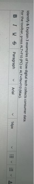 Identify & Explain 3 examples of how digital tech