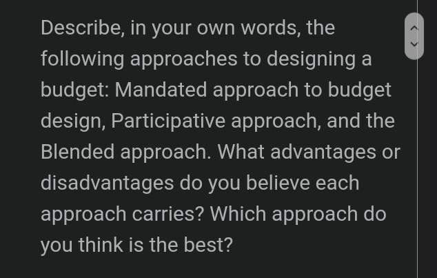 Describe, in your own words, the following