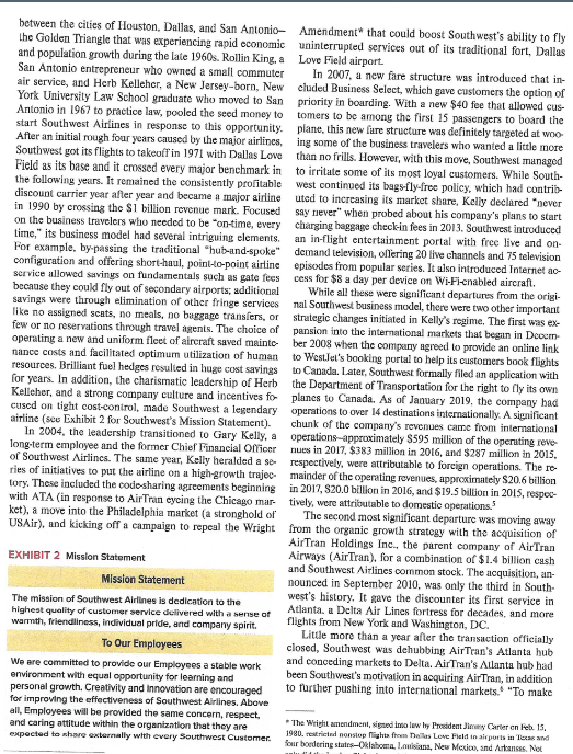 What are the key attributes of Southwest's