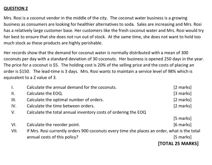 MGMT3036 Operations Planning and Control QUESTION