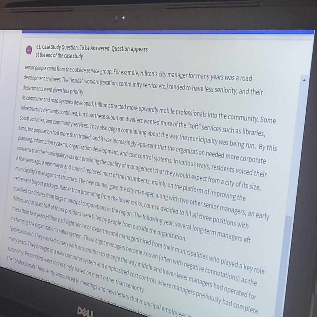 Please Help me answer that. 61. Case Study