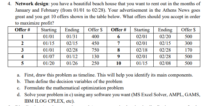 The first three parts are not software based 4.