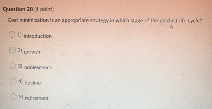 Question 26 (1 point) Value-chain analysis can be