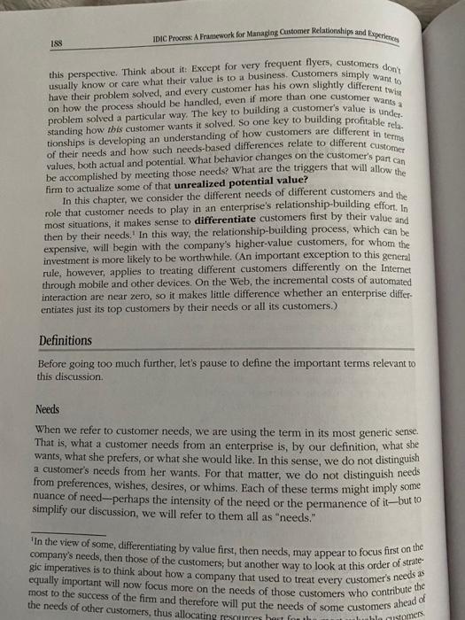 Name a product that might be used by customers