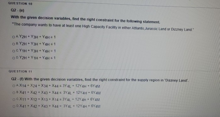 Q2. Integer Programming Kim's Kitchen makes