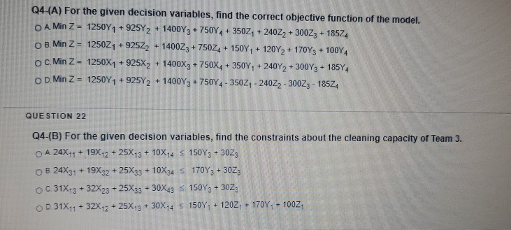 Q4. Binary Programming Kim finally got his own