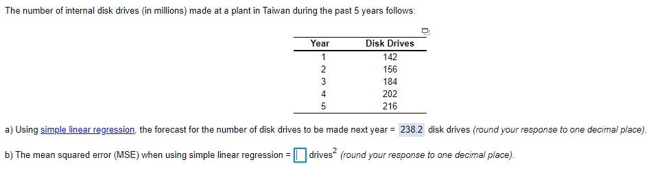 What is the mean squared error (MSE) when using