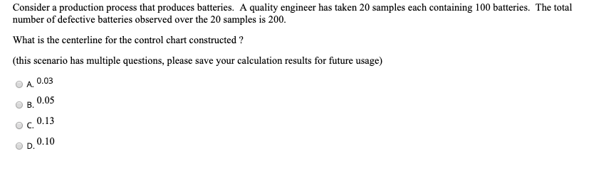 Consider a production process that produces