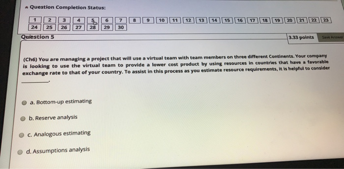* Question Completion Status: 9 10 11 12 13 14 15