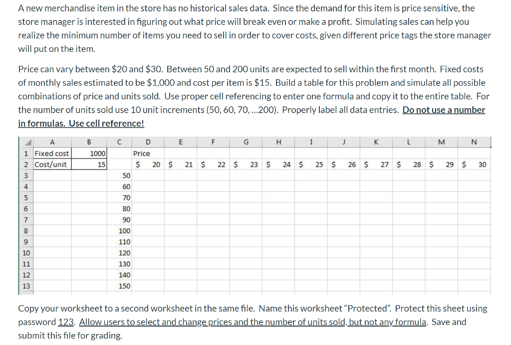 How do I set up the chart in excel, I need a