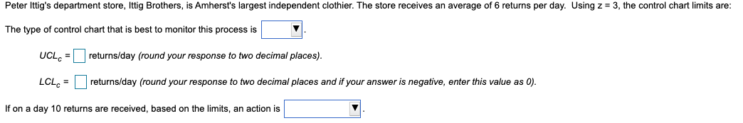 DROPDOWN 1: c - chart p -chart x- chart DROPDOWN