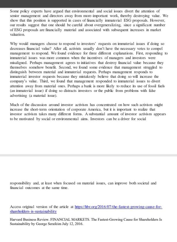 Copy The fastest-Growing Cause for Shareholders