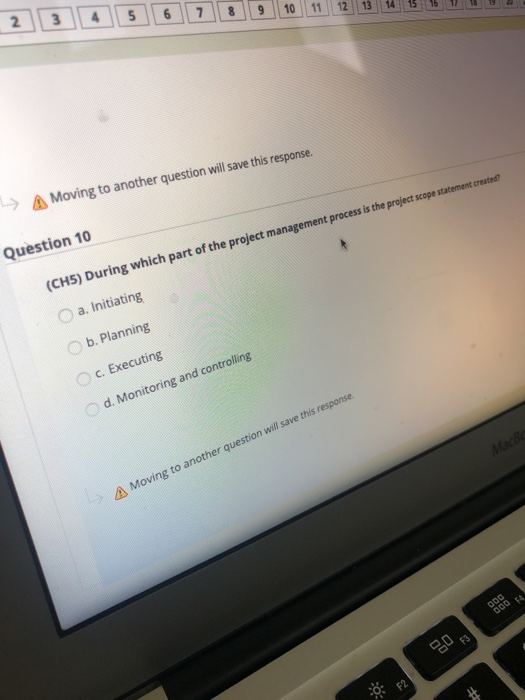 Moving to another question will save this