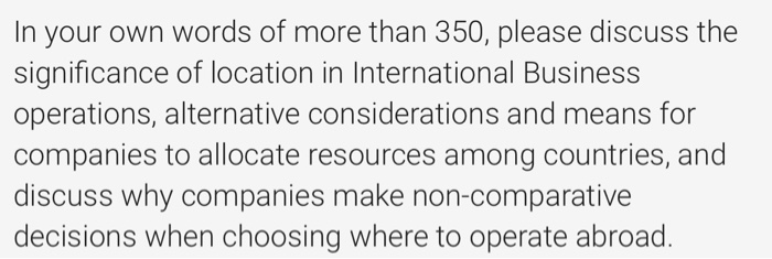 In your own words of more than 350, please